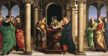The Presentation in the Temple Oddi altar predella Renaissance master Raphael Oil Paintings